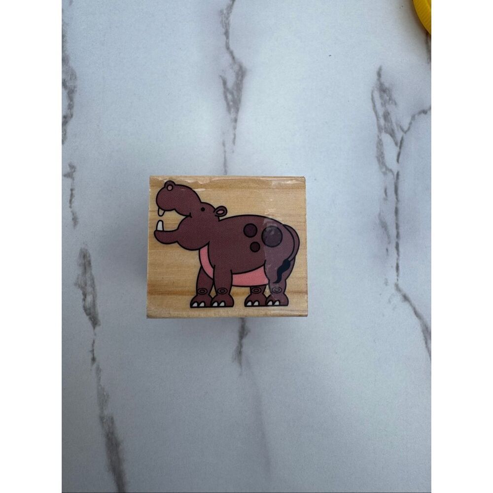 New Cartoon Hippo Rubber Stamp